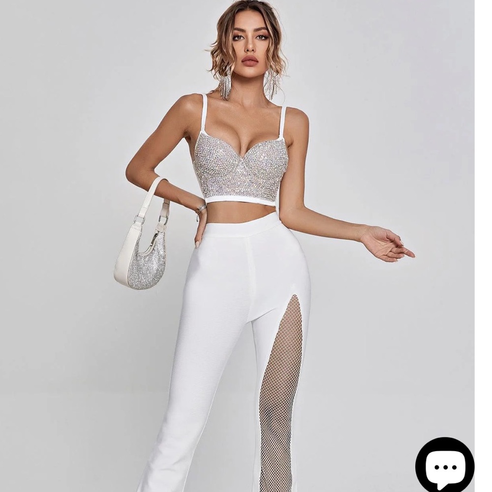 MewMews Brianna Crystal Bustier Crop Top